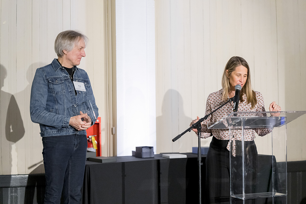 Dr. Fran Mahuta was honored at the 2026 Civil and Architectural Engineering and Construction Management Department Banquet for her contributions to the department.